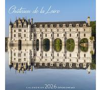 MINI CALENDRIER CHEVALET 2026 Châteaux de la Loire Vilandry Chenonceau FORMAT 16X16 (AJZ186)+ offert un agenda de poche 2024