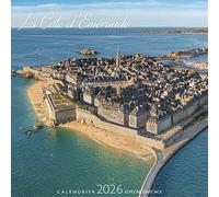 MINI CALENDRIER CHEVALET 2026 COTE D'EMERAUDE-BRETAGNE - ST MALO - mer FORMAT 16X16 (AJZ177)+ offert un agenda de poche