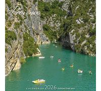 MINI CALENDRIER CHEVALET 2026 LA PROVENCE - GORGE- ABBAYE SENANQUE -LAVANDE -MOUTON - LAVANDE FORMAT 16X16 (AJZ183)+ offert un agenda de poche 2026