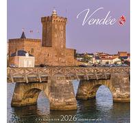 MINI CALENDRIER CHEVALET 2026 VENDEE - PORT SABLES D'OLONNE - NOIRMOUTIER- ATLANTIQUE FORMAT 16X16 (AJZ164)+ offert un agenda de poche 2026
