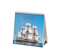 Mini Calendrier Chevalet 2027 L'Hermione Fregate Voilier Beateau FORMAT 16X16 (AJZ50)+ offert un agenda de poche