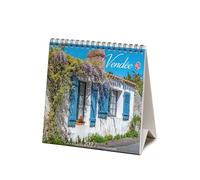MINI CALENDRIER CHEVALET 2027 VENDEE - MAISON- PLAGE - NOIRMOUTIER- ATLANTIQUE FORMAT 16X16 (AJZ66)+ offert un agenda de poche 2027