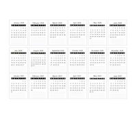 Mini calendrier de bureau - 18 mois - Grande section de notes - Calendrier familial avec pages robustes - Disposition pratique - Organiseur de table pour amis de la famille, maison, bureau, école