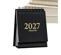 Mini calendrier de bureau 18 mois Mini organisateur de bureau debout | Calendrier de bureau debout pour la maison, l'école, la planification, la lecture, les études, l'exercice, les vacances