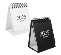 Mini Calendrier de Bureau 2024-2025, Petit Calendrier Familial allant de Juil. 2024 à Déc. 2025, 2025 Calendrier Mensuel de Poche, Calendrier Compact pour l'École, le Bureau et la Maison - 2 Pack