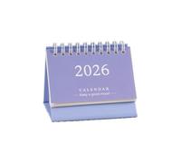 Mini calendrier de bureau 2026 anglais simple avec poche W9Q8 - Calendrier décoratif