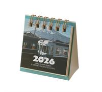 Mini calendrier de bureau 2026, calendrier de poche sur le thème des paysages, calendrier mensuel de bureau, planificateur année académique pour la maison, le bureau, l'école (blanc 4)