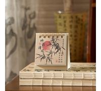 Mini calendrier de bureau 2026 de style chinois ancien, peinture à l'encre lavée, petit calendrier de poche, pour la maison, le bureau (style 4)