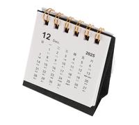 Mini Calendrier de Bureau 2026 Noir à Rabat Vertical pour Planning | Papier Élégant, Support Stable, Aperçu Annuel Rapide, Format Compact pour Étudiants, Voyage, Maison ou Espace Professionnel