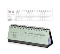 Mini calendrier de bureau 2026, planificateur quotidien simple à rabat pour bureau, maison, petit calendrier de bureau, décoration de table créative mignonne (noir)