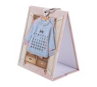 Mini Calendrier de Bureau 2027 à Bascule, Thème Vêtements des Saisons | Papier Offset Recto Verso, Format Mensuel Page, Support Stable, Coins Arrondis Colorés, pour Bureau ou Bibliothèque