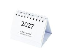 Mini calendrier de bureau 2027 de juillet 2026 à décembre 2027 - Calendrier mensuel portable à rabat avec notes de priorité pour une utilisation au bureau et à la maison