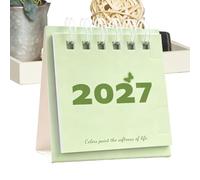 Mini Calendrier de Bureau 2027 Organiseur Familial Compact Décoration | Calendrier de Bureau Mensuel pour l'Année 2027 Pour Les Voyages Et Le Travail En Appartement En Dortoir À L'Hôtel Sal