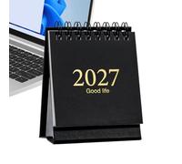 Mini calendrier de bureau de janvier 2027 à juin 2028 | Calendrier de bureau mensuel debout pour une organisation facile de la maison, de l'école, du bureau, de la lecture