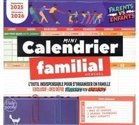 Mini calendrier familial mensuel 2025-2026 Septembre 2025 - Décembre 2026 - Collectif - Marabout - broché - Calendrier