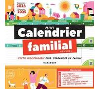 Mini calendrier familial mensuel 2024-2025: Septembre 2024-Décembre 2025