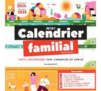 Mini calendrier familial mensuel 2024-2025 Collectif (Auteur)