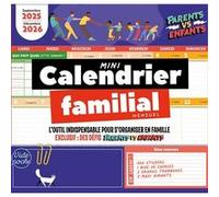 Mini calendrier familial mensuel 2025-2026 Collectif (Auteur)