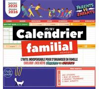 Mini calendrier familial mensuel 2025-2026: Septembre 2025 - Décembre 2026