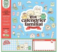 Mini calendrier familial mensuel cosy 2026-2027