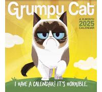 Mini calendrier mural 2025 Motif chat grincheux