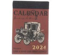 Mini Calendrier Rétro 2024 en Papier, Calendrier Déchirable pour Notes | Style Vintage, Impressions Claires, Format Portable, Décoration de Bureau, pour Agendas, Carnets, Scrapbooks et Présent