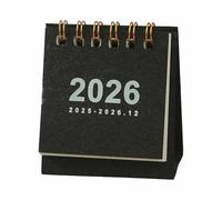 Mini calendrier simple 2026 haut de gamme - Petit calendrier de bureau à bobine - Décoration de bureau