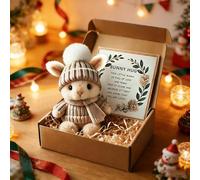 Mini câlin de lapin fait à la main - Cadeau de Pâques mignon avec carte - En peluche douce - Mini câlins de lapin dans une boîte - Panier de Pâques - Cadeau de Pâques pour homme et femme - Pour la