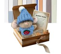 Mini Câlin De Lapin Mignon De Pâques - poupées De Lapin En Peluche Faite À La Main, Mini Câlin De L-apin Mignon Dans Une Boîte, Petits Jouets En Peluche Avec Carte De Vœux Pour e-nfants, Adultes, Amis