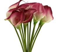 Mini Calla Erika Crème artificiel 28cm - 12 pcs - Fleur de soie décoration Vase