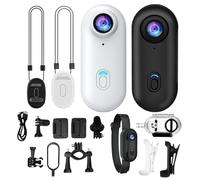 MINI CAMCROCREAU DUSSABLE - CAMÉE D'ACTION DE SIME 4K, ROTATING Lens Pocket Video Device | Enregistreur Léger Imperméable Pour Le Streaming En Direct, Randonnée En Extérieur, Vélo, Voyages De Ski