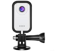 Mini caméra 2K étanche et portable avec enregistrement audio vidéo pour le travail, les voyages, la promenade des animaux domestiques, les activités de natation (blanc)