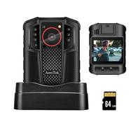 Mini caméra 4K avec enregistrement audio et vidéo, GPS Bodycam avec vision nocturne ultra infrarouge et charge rapide pour police, application de la loi et livraison