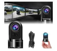 Mini caméra ADAS 1080p HD rotative 360°, carte mémoire 8 Go, détection de mouvement AI, contrôle par application, détection de collision, commandes vocales, GPS intégré