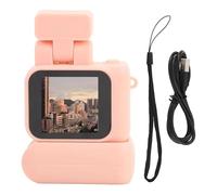 Mini Caméra avec Écran HD 1080p, Rétro, Ultra Compacte, Flash Et Station d'accueil for Batterie, Petite De Poche Immortalisez Facilement Vos Plus Beaux Moments(Pink)