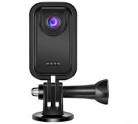 Mini caméra corporelle 2K, caméra portable étanche, caméra d'action 2K HD portable avec écran TFT enregistrement en boucle pour les voyages en plein air et les animaux domestiques (noir)