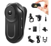 Mini caméra d'action 1080p avec support magnétique et enregistrement mains libres, caméra sous-marine avec objectif grand angle 120°, mini caméra corporelle 27 g pour sports de plein air, vlog et vélo