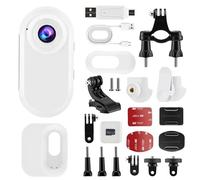Mini Caméra d'Action 1080P Caméra Corporelle avec Boîtier de Batterie & Accessoires Caméra Casque Moto, Vélo, Sport Camra Portable Carte SD 128GB Lecteur de Cartes, Enregistrement en Boucle, Étanche
