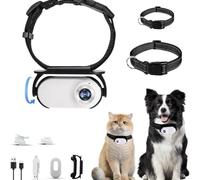 Mini caméra d'action 1080p pour vélo avec cordon magnétique et clip arrière pour animal domestique, caméscope POV pour montage, voyage, cyclisme, moto, promenade d'animaux avec carte de 8 g (blanc)