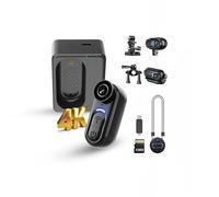 Mini caméra d'action 4K avec stabilisation d'image à six axes, enregistrement audio et vidéo - Caméscope magnétique portable portable portable pour le travail, les voyages, la marche, le cyclisme