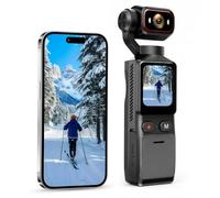Mini caméra d'action 4K portable - Taille du pouce - Caméra de vlogging POV pour le sport, l'extérieur, les voyages et les enregistrements d'animaux domestiques
