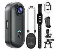 Mini caméra d'action 4K WiFi 128 Go Pouce POV Enregistreur vidéo portable avec IPX7 étanche Caméscope sous-marin Montage sur casque DV magnétique Sports DV pour vélo, vélo, animal domestique Vlogging
