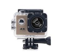 Mini Caméra d'action HD 4K avec Carte SD 64G, Dehors, sous-Marine, Étanche, Statique(Gold)