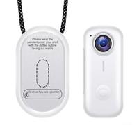 Mini caméra d'action magnétique 2K, enregistrement en boucle avec détecteur de mouvement et charge rapide USB C, étanche pour casque de moto et voiture (blanc)