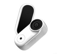 Mini caméra d'action magnétique étanche, design compact ABS 12 x 9 x 4 cm pour sports de plein air, montage sur casque et vlogging (blanc)