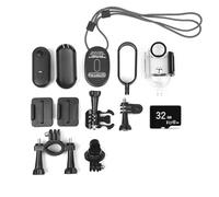 Mini caméra d'action Portable, caméra de Sport WiFi 1080p, Objectif Grand Angle 120 °, caméra vidéo avec Cordon magnétique, Clip arrière, boîtier étanche, caméscope Portable (Black)