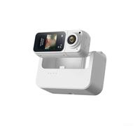 Mini caméra de corps, caméra d'action 2,7 K, caméscope portable d'enregistrement vidéo avec écran IPS HD de 3,7 cm, câble de synchronisation et cordon de montage magnétique (blanc)