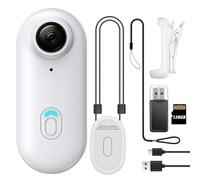 Mini caméra de corps FHD 1080p 128 Go, caméra corporelle, taille du pouce, enregistrement mains libres, caméra portative de qualité supérieure pour promenade, travail, voyage (blanc)