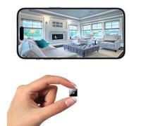 Mini caméra de sécurité sans fil Cámaras pour intérieur/extérieur 1080p HD Petite caméra intelligente WiFi Maison Micro Maison Nanny Cams Alimenté par batterie avec vision nocturne claire et détection
