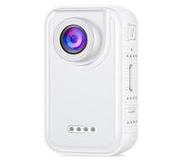 Mini caméra de sport objectif grand angle de 120° HD 2K de la taille d'un pouce compatible avec transfert OTG, idéale pour motos, vélos, caméras de tableau de bord, Vlogs (blanc)